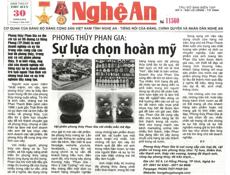Bao Nghe An viet ve Phan  Gia
