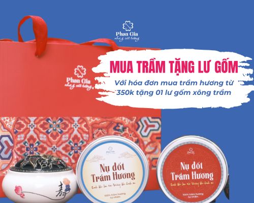 Mua trầm hương - Tặng ngay lư gốm xông trầm