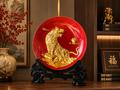  Đĩa men dát vàng 24k tượng hổ tại Nghệ An