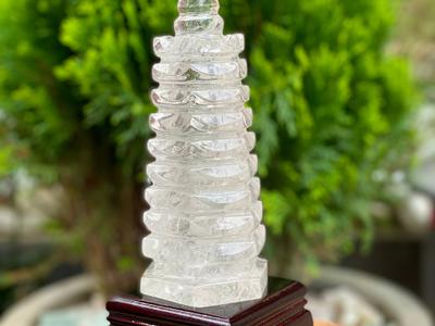  Tháp Văn Xương thạch anh trắng 15 cm