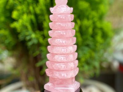 Tháp Văn Xương thạch anh hồng 14 cm